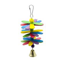 Bird Toys Colorful Wooden Flower Parrot Toy Bird cage Toys for Cockatiel Parrotlet Bird Supplies C42 2024 - buy cheap