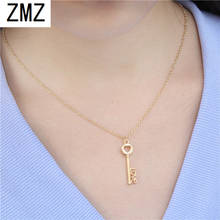 ZMZ 50pcs/lot 2018 Europe/US fashion love key pendant lovely you open my heart necklace gift for mom/girlfriend party jewelry 2024 - buy cheap