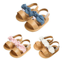 Newborn Baby Girls Summer Shoes Sandals PU Lace Bow-knot Soft Sole Casual Shoes Princess Infant Toddler Shoes For 0-18M 2024 - buy cheap