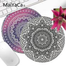 MaiYaCa Custom Skin Mandala Flower Unique Desktop Pad Round Mousepad Keyboards Mat Gamer Gaming mouse pad Round Desk Mat muismat 2024 - buy cheap