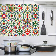 Waterproof Moroccan Tiles Mosaic Wall Sticker Kitchen Bathroom Decor Adhesive Waterproof PVC Wall Stickers Waist Line 2024 - buy cheap