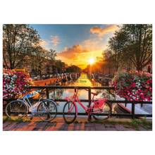 5D DIY Diamond Painting Landscape Bicycles in Amsterdam Diamond Embroidery Cross Stitch Full Rhinestone Mosaic Home Decor Gift 2024 - buy cheap