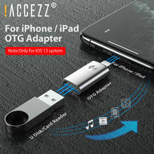 !ACCEZZ OTG Adapter for Lighting to USB For iPhone 7 8 Plus X 11 Pro Max Converter iOS 13 Connect Camera Charger Cable Connector 2024 - buy cheap