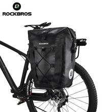 Rockbros 18-27l saco de bicicleta à prova dmultifunction água multifuncional mtb estrada da bicicleta pannier saco de rack traseiro ciclismo assento tronco bolsa de ombro 2024 - compre barato