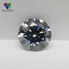 Free Shipping 1 Carat 6.5mm Grey Color Stones Round Brilliant Cut Loose Synthetic Moissanites Stone For Jewelry 2024 - buy cheap