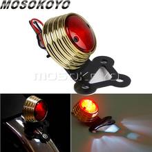 Vintage Custom Motorcycle Brass Brat Rough Craft Taillight Fender w/ License Plate Light Brake Lamp for Harley Chopper Bobber 2024 - buy cheap