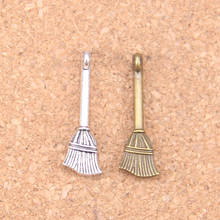 96pcs Charms beson broom 27x10mm Antique Pendants,Vintage Tibetan Silver Jewelry,DIY for bracelet necklace 2024 - buy cheap