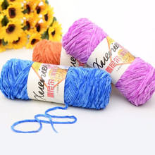 5pcs=500g Silk Cotton Blended Yarn for Hand Knitting Soft Sweater Scarf Chenille Yarn Crochet 3.5mm 2024 - buy cheap