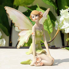 Garden Flower Fairy Angel Figurines Home Ornament Fairy Miniatures Resin Beautiful Girl Figurines Wedding Gifts For Garden Decor 2024 - buy cheap