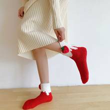 Women's Cotton Thickening Cashmere socks for women ladie Love Fluffy girl Breathable Warm Casual short sock female women Art sox 2024 - buy cheap