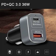 Quick PD 36W Car Charger Type C 3.0 QC USB Charger for iPhone iPad Macbook Xiaomi Mobile Phone Laptop Fast PD 3.0 Phone Charger 2024 - buy cheap
