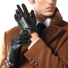 Genuien Leather Gloves Male Spring Autumn Thin Sheepskin Gloves Man Business Casual Leather Gloves TU3863-56 2024 - buy cheap