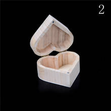 Hot Heart Shape Wood Box Jewelry Box Hardware Wedding Gift Ring Holder Portable Storage Box 2024 - buy cheap