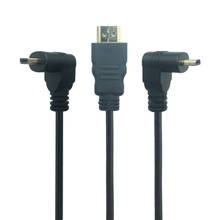 Cable Micro HDMI compatible con HDMI, 3D, 1080P, 1,4 V, chapado en oro, HDMI d a HDMI para tableta, HDTV, PS3, XBOX, cámara GoPro, 30cm 2024 - compra barato