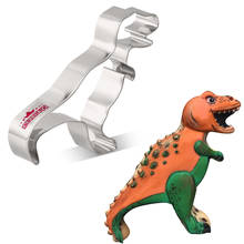 KENIAO-cortador de galletas t-rex para niños, 11,4x9,9 cm, cortador de galletas y Fondant de dinosaurio, acero inoxidable 2024 - compra barato