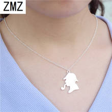 ZMZ 50pcs/lot 2018 Europe/US fashion face profile pendant lovely detective necklace gift for mom/girlfriend party jewelry 2024 - buy cheap