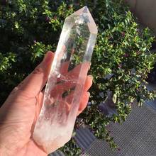 Натуральный прозрачный кварц палочка полированные кристаллы Исцеление Рейки для украшения дома подарки 2024 - купить недорого