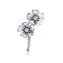 Enamel Flower Trendy Brooch Pin Luxury Crystal Rhinestones Fashion Brooches Bouquet Clothes Jewelry High Quality Gift AL540 2024 - buy cheap