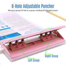 1PCS 6 Holes Loose-Leaf Puncher 5.5mm Hole Diameter Paper Non-Slip Base for Punching Stably School Office Stationery Equipment 2024 - buy cheap