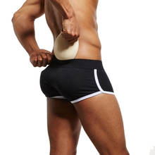 Cueca masculina sexy para músculos dos glúteo, aumento do porta-malas acolchoado, boxer gay para homens 2024 - compre barato