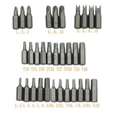 33Pcs Screwdriver Bits Set CRV6150 Solid Hollow Star Holder Rod Screwdriver Bit Set Hardware Electric Power Tool Accessories 2024 - buy cheap