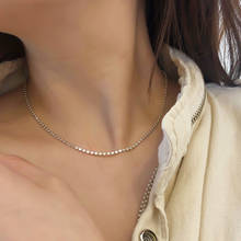 Ожерелье женское с маленькими металлическими бусинами, чокер золотистого и серебристого цвета с простой цепочкой, элегантная бижутерия 2024 - купить недорого