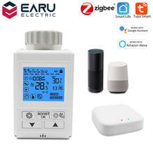 Tuya ZigBee-válvula termostática programable para radiador inteligente, controlador de temperatura, temporizador, TRV, Google Home, Alexa 2024 - compra barato