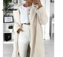 Autumn Winter Coat Women 2020 Casual Loose Solid Long Teddy Coat Female Vintage Plus Size Thick Faux Fur Jackets Coats White 5XL 2024 - buy cheap