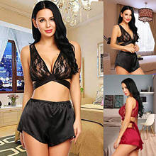 Ladies Sexy Ultra Thin Bra Temptation Temperament Through Lingerie Underwear Lace Bra And Shorts Home Comfort Underwear Set 2024 - buy cheap