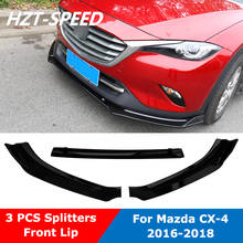 3 PCS ABS Small Car Body Kit Front Bumper Lip Spoiler Diffuser Shovel Trim For Mazda CX-4 2016-2018 2024 - buy cheap