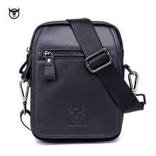 Mini bolsos de piel auténtica para hombre, bandolera pequeña de cuero de vaca, a la moda 2024 - compra barato