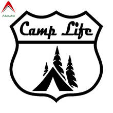 Aliauto Waterproof Car Sticker Camp Life Roadsign Camping Hiker Outdoor Originality Vinyl Decoration Reflective Decal,14cm*14cm 2024 - buy cheap
