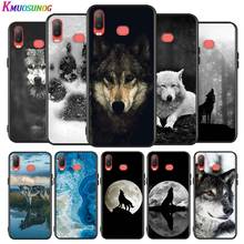 Capa preta lobo para samsung galaxy, capa da moda preta brilhante para samsung galaxy a9 a8 star a750 a7 a6 a5 a3 plus 2018 2017 2016 2024 - compre barato