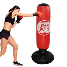Saco de boxeo inflable de 160cm, saco de arena con soporte libre para entrenamiento, alivio de presión, columna de boxeo para entrenamiento de artes marciales 2024 - compra barato