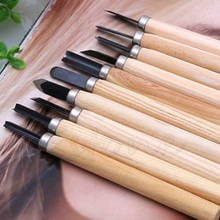 10 pcs Set Hand Wood Chisels Carving Knife For Basic Woodcut Working Tool New 2024 - buy cheap
