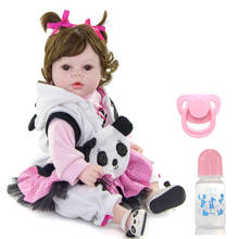 22 Inch Bebes Reborn Girl Doll Silicone Vinyl reborn baby dolls Realistic Princess Baby Toy Doll For Children's Day Gifts 2024 - buy cheap