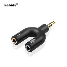 kebidu 3.5mm U Shape Stereo Splitter Audio Male To Earphone Headset + Microphone Adapter For IPhone Smartphone Mobile Phone PC 2024 - buy cheap