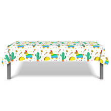 Toalha de mesa cinco de mayo, 130*220cm, decorações para festa, balões, conjunto de talheres descartáveis 2024 - compre barato