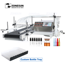 ZONESUN ZS-DTPP10B 10 Head Vaccine Ampoule Pharma Vryo Vial Bottle Peristaltic Pump Filling Machine With Conveyor  Belt 2024 - buy cheap