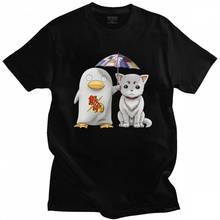 Kawaii Anime Gintama Tshirt Men Short Sleeves Leisure Elizabeth T-shirt Sadaharu T Shirt O-neck Soft Cotton Tee Tops Clothing 2024 - buy cheap