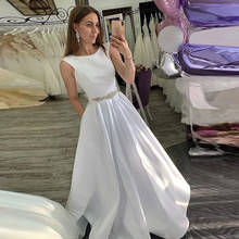 Женское атласное платье It's yiiya, белое длинное платье на лето 2019 2024 - купить недорого
