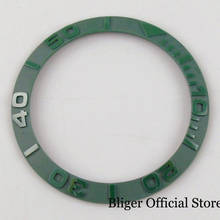 38mm Brushed Green Ceramic Bezel Insert Fit 40MM Watch Case 2024 - buy cheap