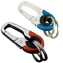 Durable Keychain Hook Metal Buckle Outdoor Carabiner Climbing Tools Double Ring Car Keychain New 2024 - buy cheap