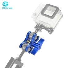 Diving Ball Head Bracket 2-open-hole Butterfly Clip Clamp Arm Tripod Holder Stand Mount Adapter for Gopro yi Sjcam Sports Camera 2024 - buy cheap