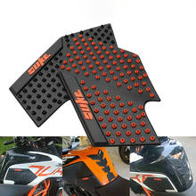 Duke125/200/390 pegatina de cubierta de tanque lateral, calcomanías de tracción de agarre de rodilla de Gas, Protector para KTM 125 DUKE, 200, 390, 2013, 2016-2014, 2015 2024 - compra barato