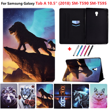 Funda con soporte para Samsung Galaxy Tab A 10, 5, 2018, SM-T590, Funda magnética de SM-T595, 10,5, 2018 2024 - compra barato