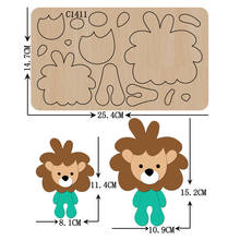 New lion Wooden die Scrapbooking C-1411 Cutting Dies Multiple sizes 2024 - buy cheap