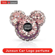 Junsun Custom Car Logo perfume Car Styling Lady Perfumes Car Air Freshener  Diamond Air conditioner Outlet clip decoration 2024 - buy cheap