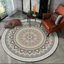 Cesta colgante para cuarto de baño con diseño de Mandala, alfombrilla redonda para suelo, alfombra para baño, balcón, alfombra decorativa para el hogar, alfombras 2024 - compra barato