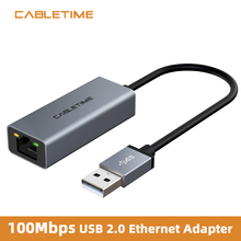 CABLETIME-adaptador Ethernet USB2.0 RJ45, adaptador LAN de 100Mbps para Nintendo Switch, ordenador portátil, Macbook Air, red USB, N403 2024 - compra barato